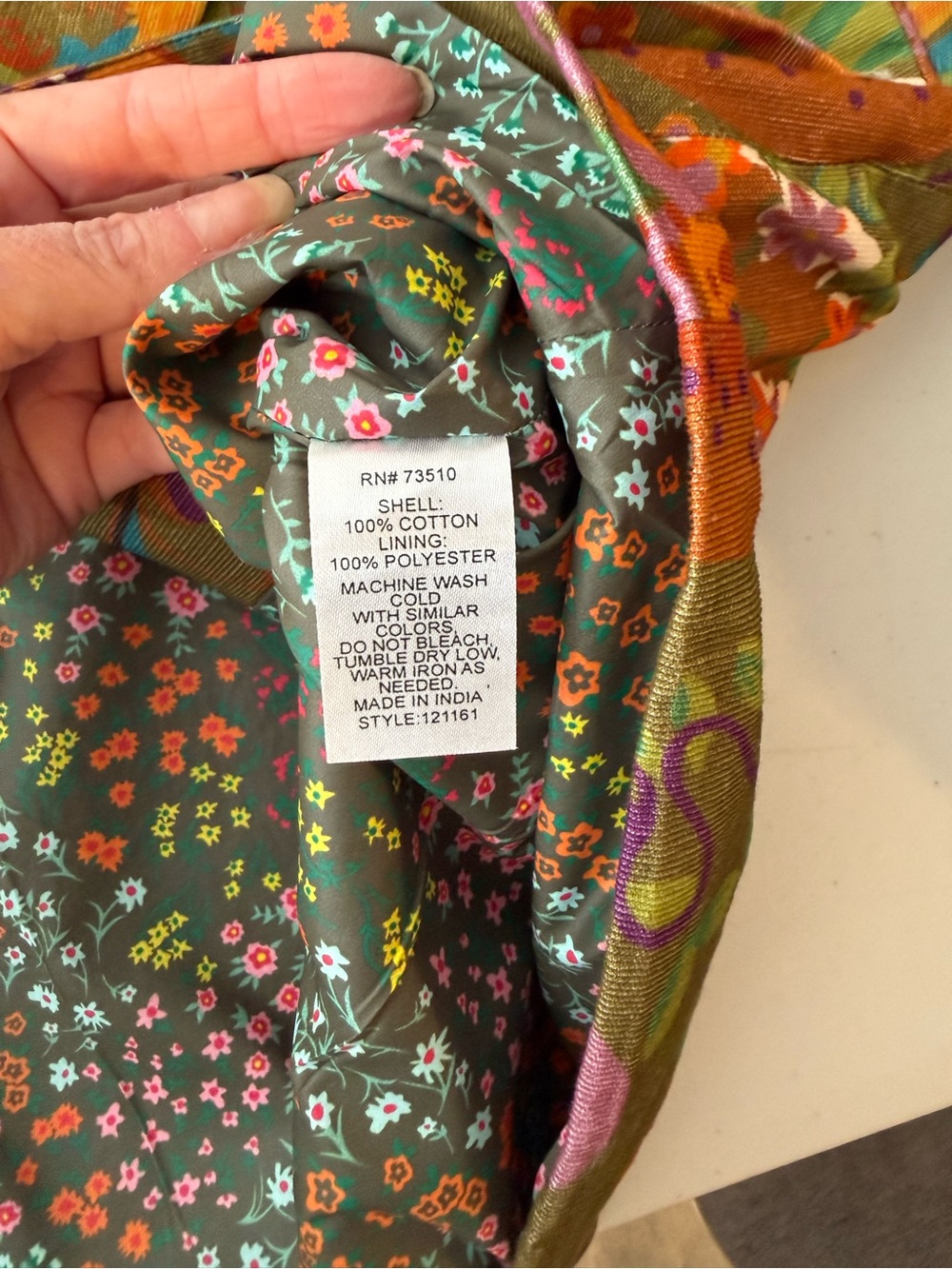 Ivy Jane Floral Patchwork Blazer Jacket XL Boho Retro Art to Wear - Picture 11 of 12